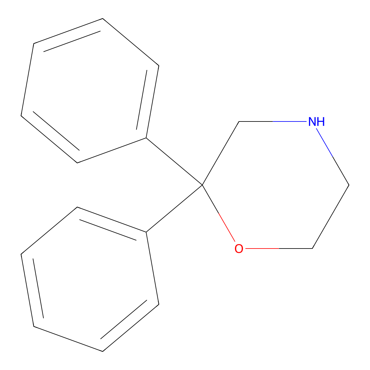 2,2-Diphenylmorpholine molecular structure, CAS 77373-34-3