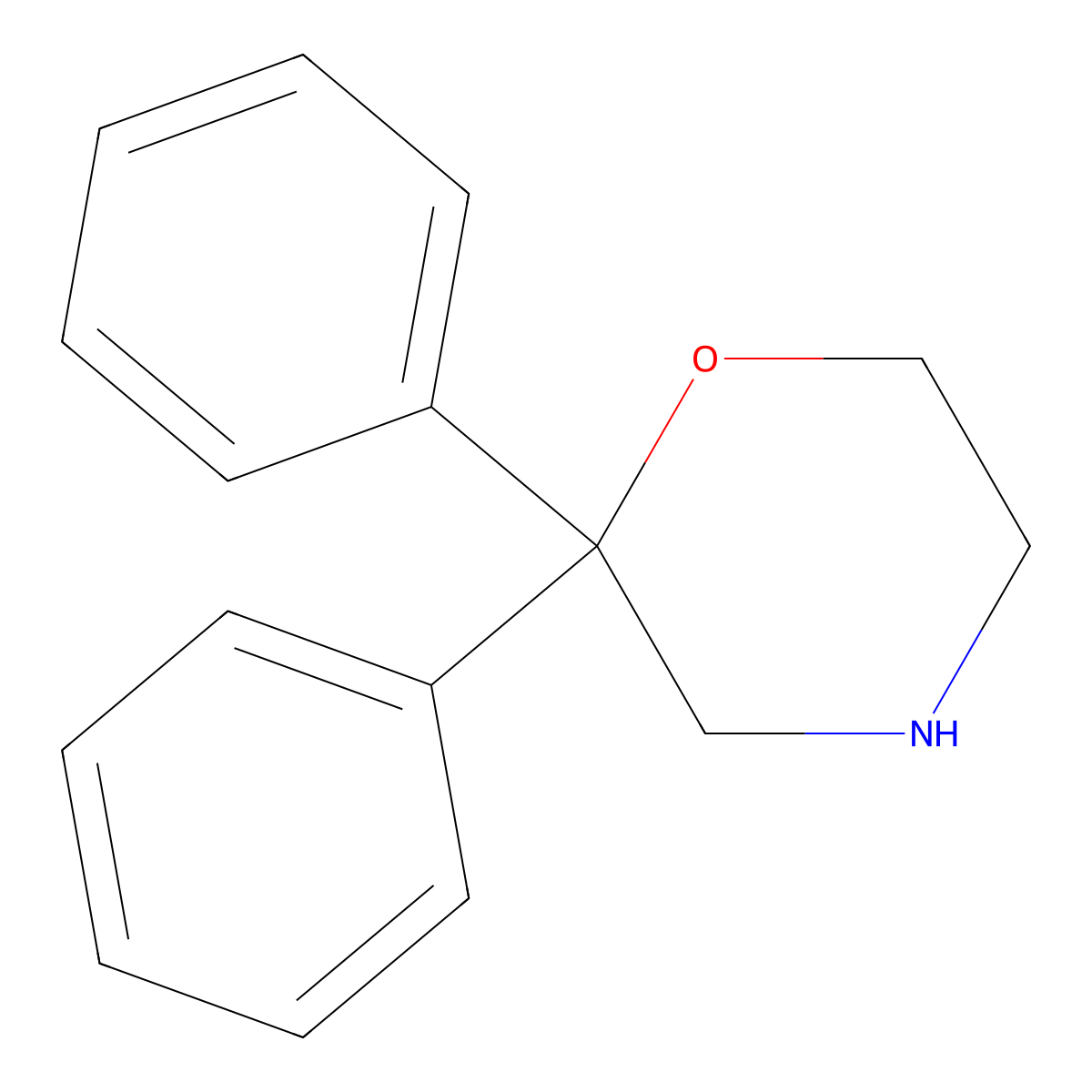 2,2-Diphenylmorpholine molecular structure, CAS 77373-34-3