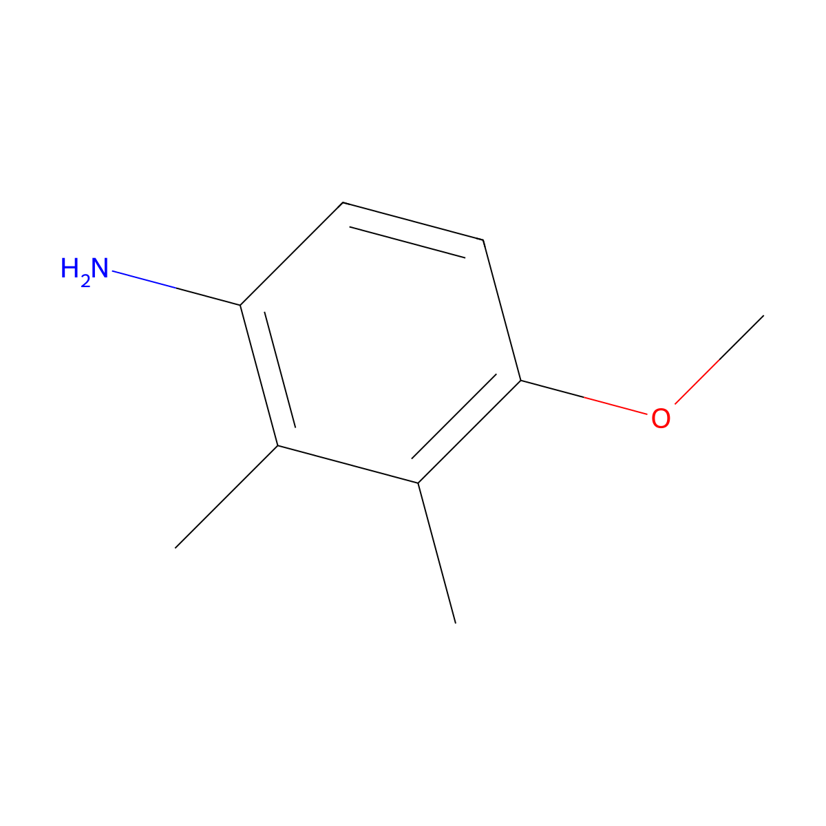 4-Methoxy-2,3-dimethylaniline molecular structure, CAS 77375-19-0