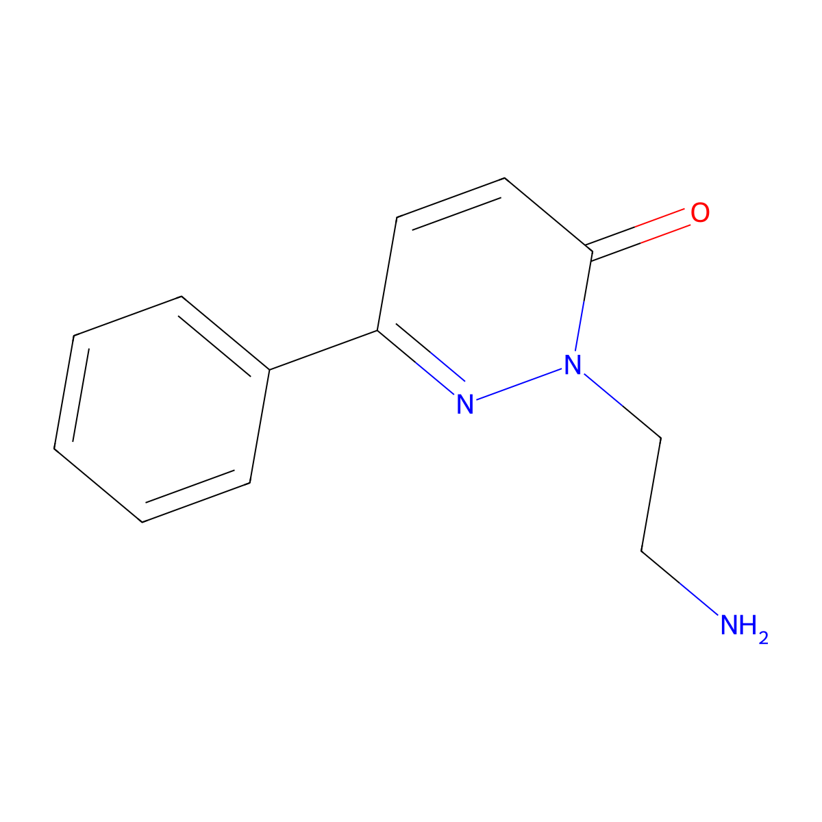 2-(2-aminoethyl)-6-phenylpyridazin-3(2H)-one molecular structure, CAS 77375-77-0