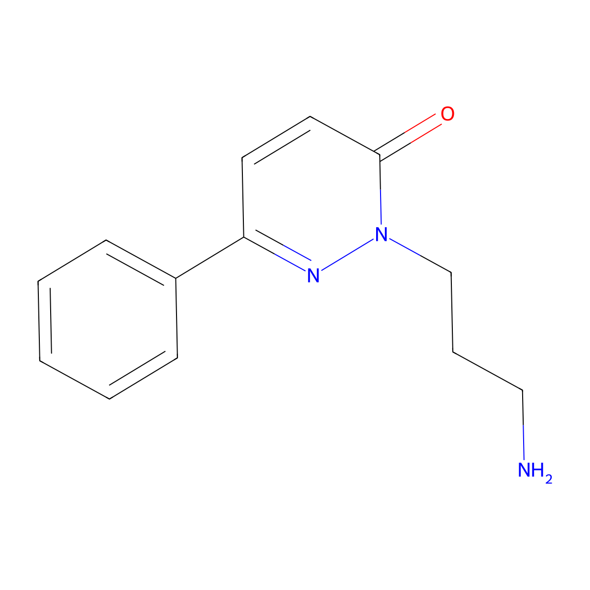 2-(3-Aminopropyl)-6-phenyl-3(2H)-pyridazinone molecular structure, CAS 77375-78-1