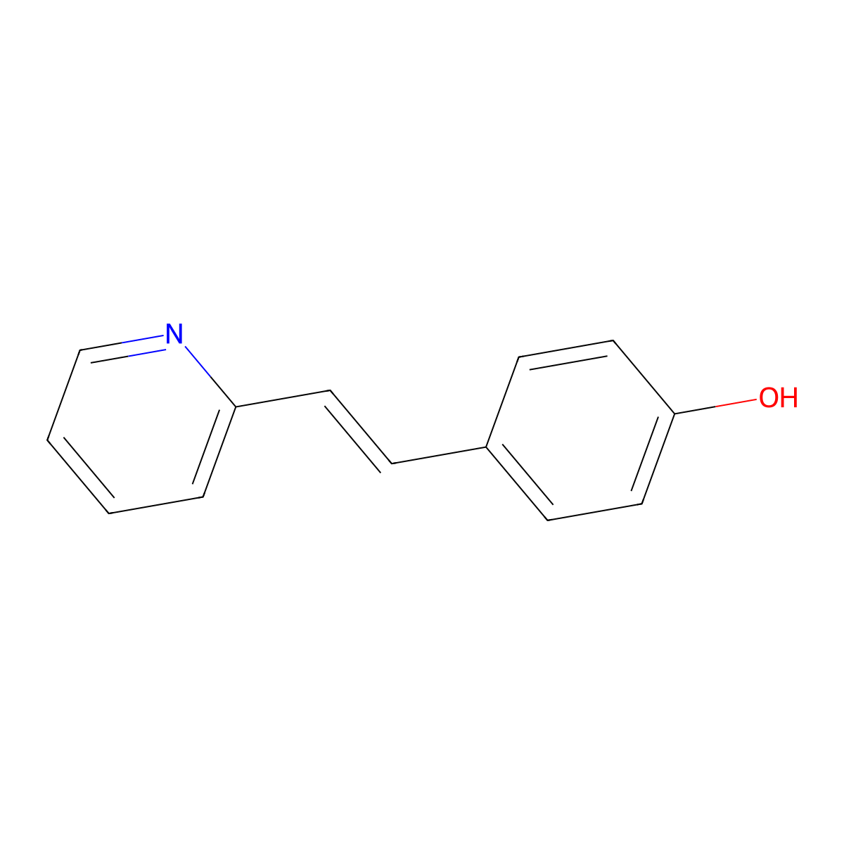 4-[2-(2-Pyridinyl)vinyl]phenol molecular structure, CAS 77377-07-2
