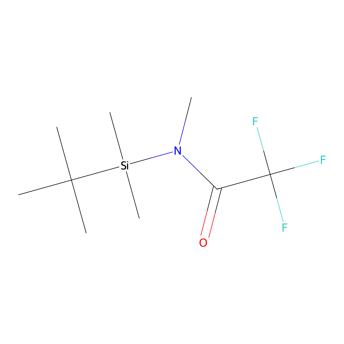 N-Methyl-N-(tert-butyldimethylsilyl)trifluoroacetamide molecular structure, CAS 77377-52-7