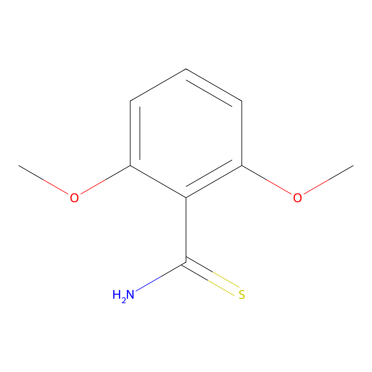2,6-Dimethoxybenzenecarbothioamide molecular structure, CAS 77378-18-8