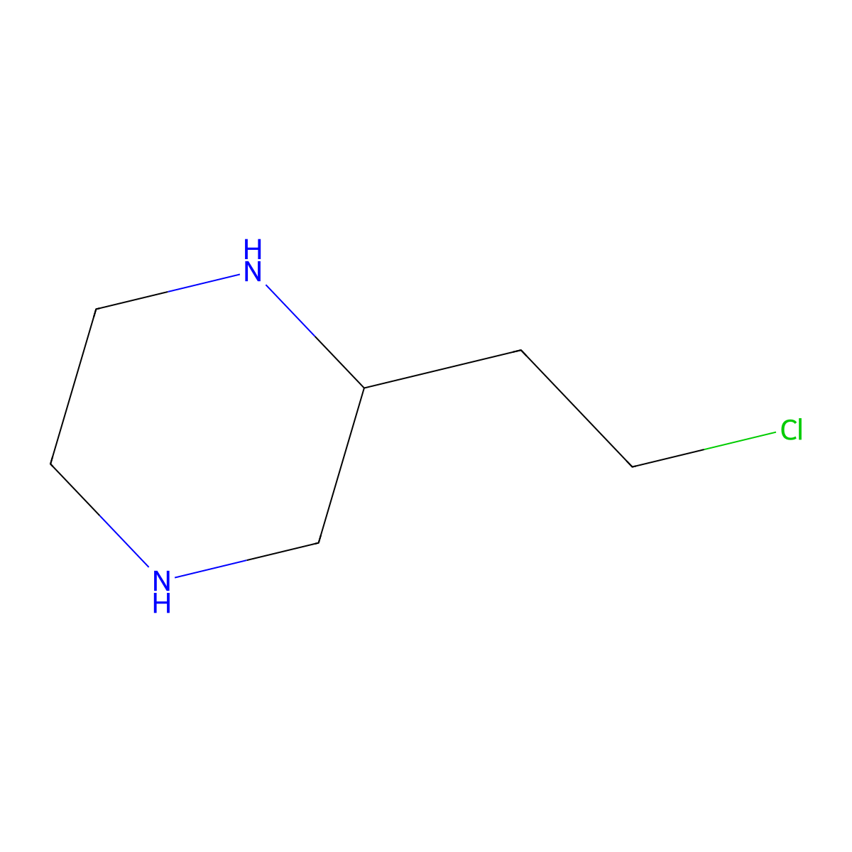 2-(2-Chloroethyl)piperazine molecular structure, CAS 773784-70-6