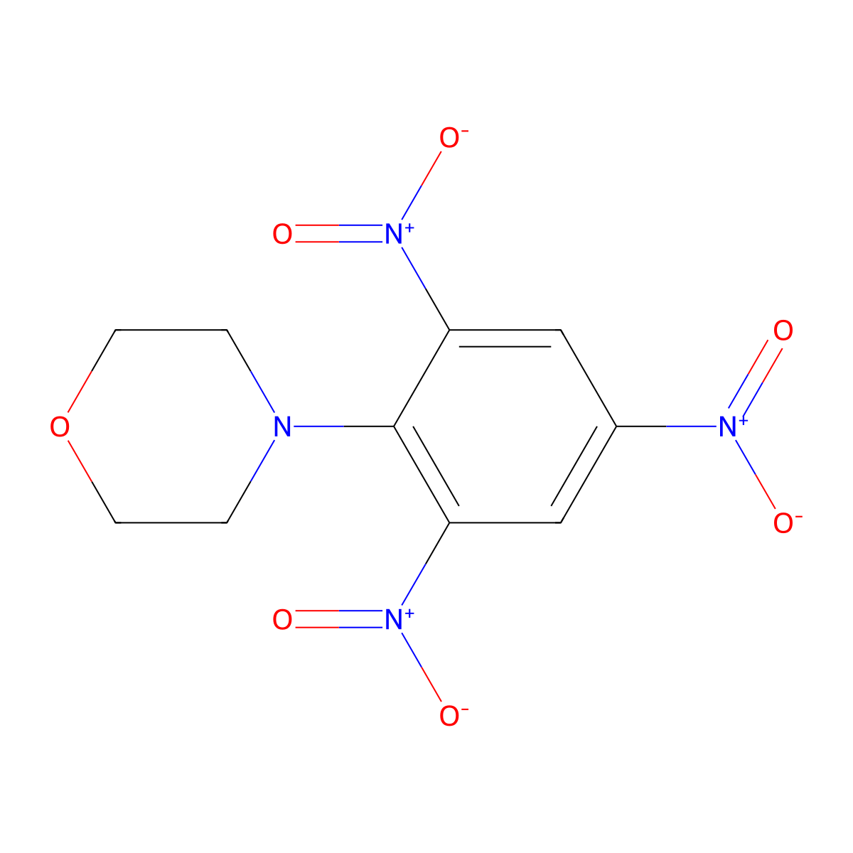 4-(2,4,6-Trinitrophenyl)morpholine molecular structure, CAS 77379-03-4