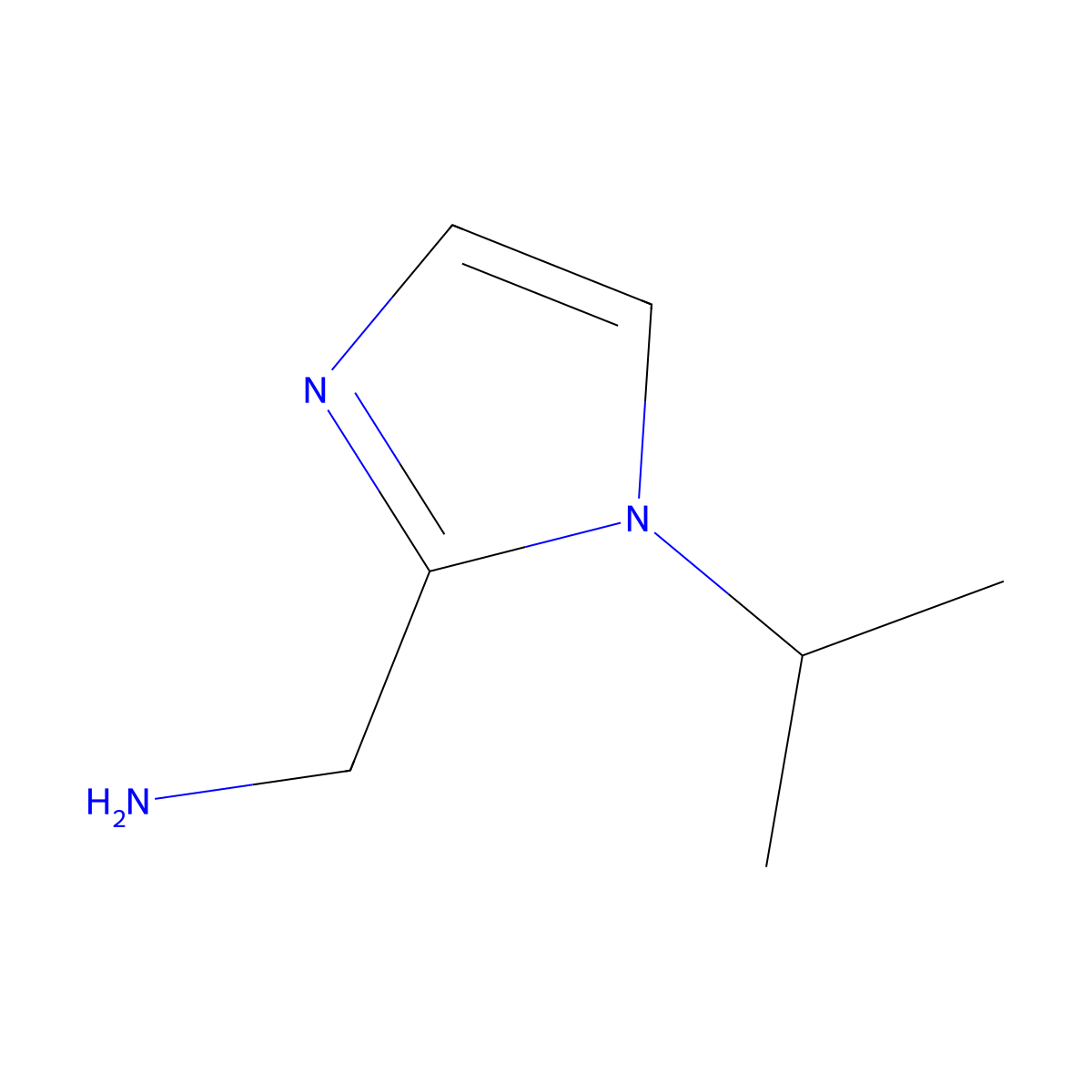 (1-isopropyl-1H-imidazol-2-yl)methanamine molecular structure, CAS 773790-38-8