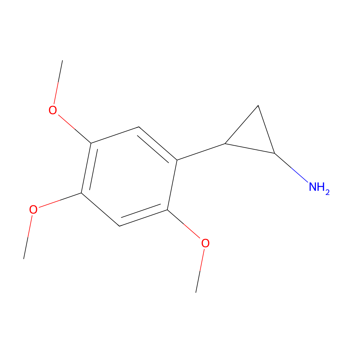 (1R,2S)-2-(2,4,5-trimethoxyphenyl)cyclopropan-1-amine molecular structure, CAS 773790-48-0