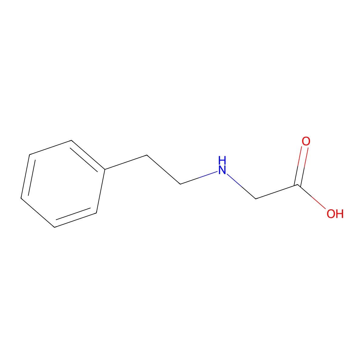 2-(Phenethylamino)acetic acid molecular structure, CAS 7738-38-7
