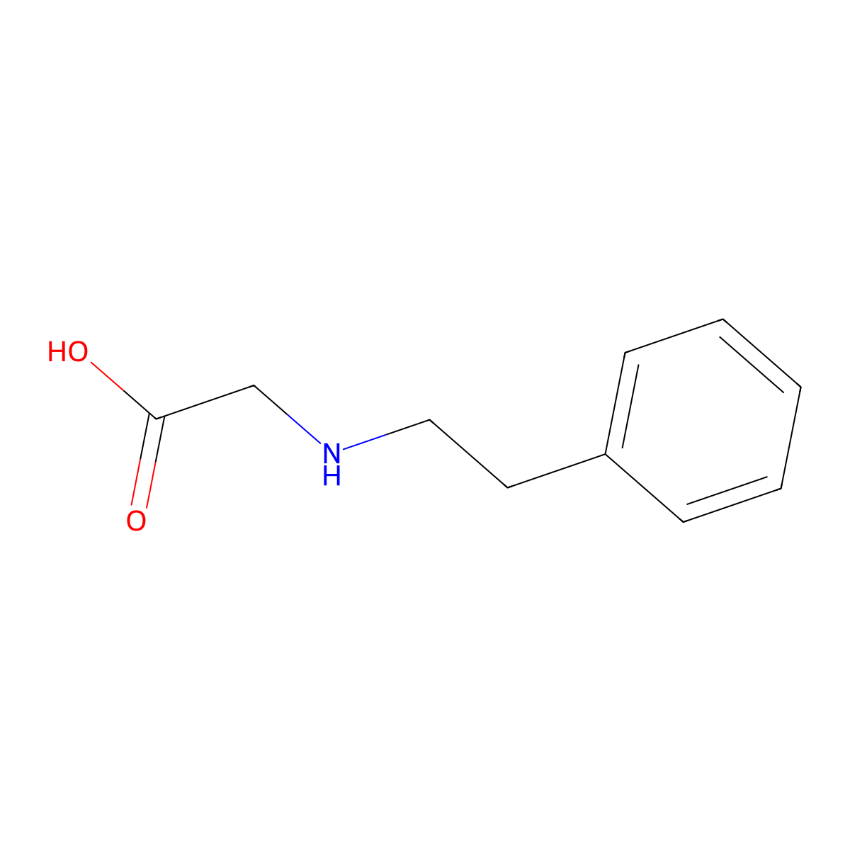 2-(Phenethylamino)acetic acid molecular structure, CAS 7738-38-7