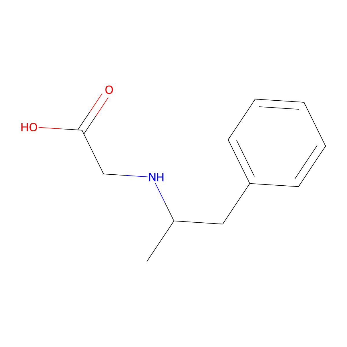 N-(1-Methyl-2-phenylethyl)glycine molecular structure, CAS 7738-39-8