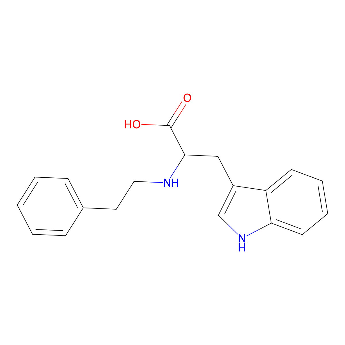 N-(2-phenylethyl)tryptophan molecular structure, CAS 7738-58-1
