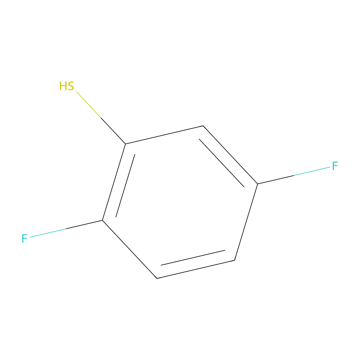 2,5-Difluorobenzene-1-thiol molecular structure, CAS 77380-28-0