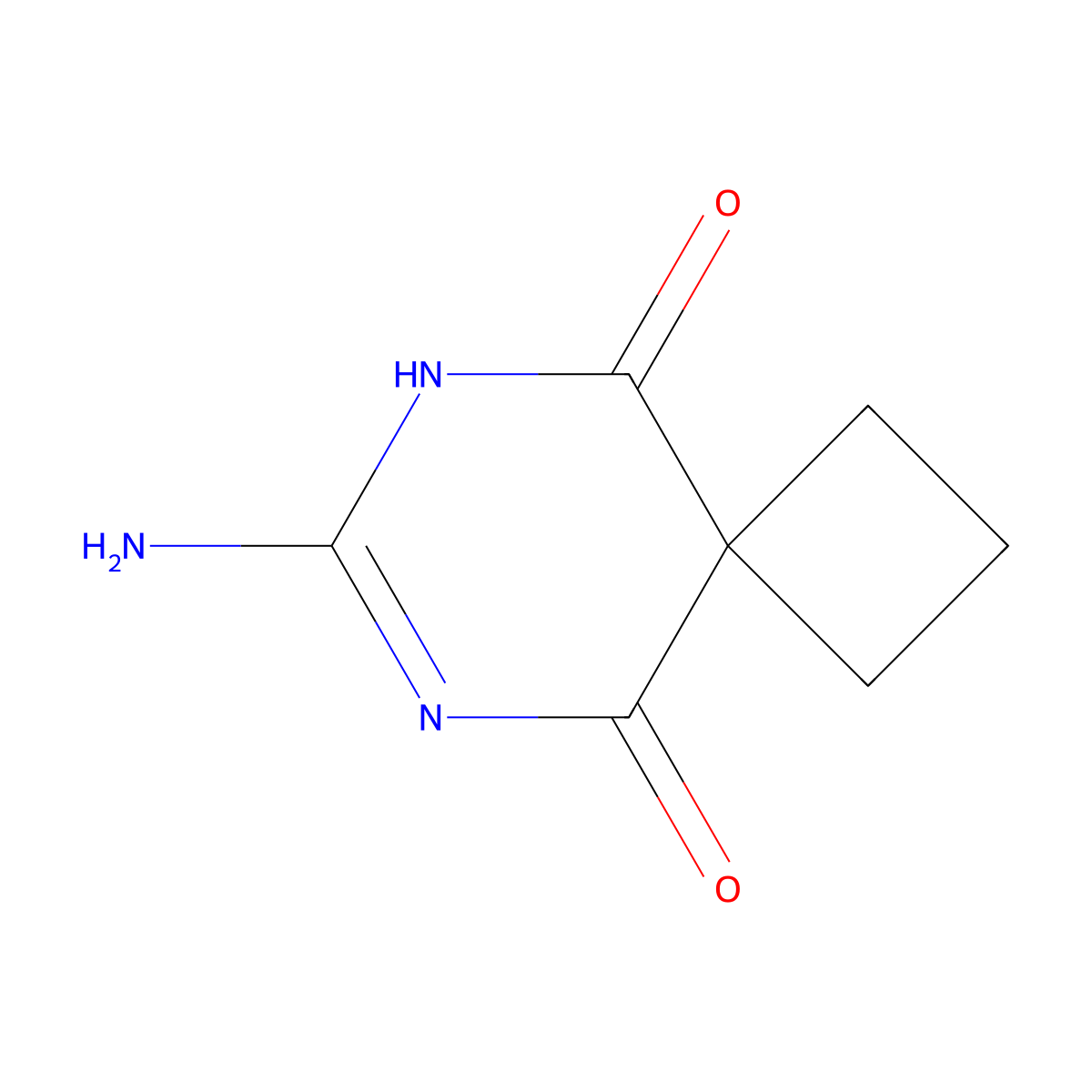 7-Amino-9-hydroxy-6,8-diazaspiro[3.5]nona-6,8-dien-5-one molecular structure, CAS 773800-68-3