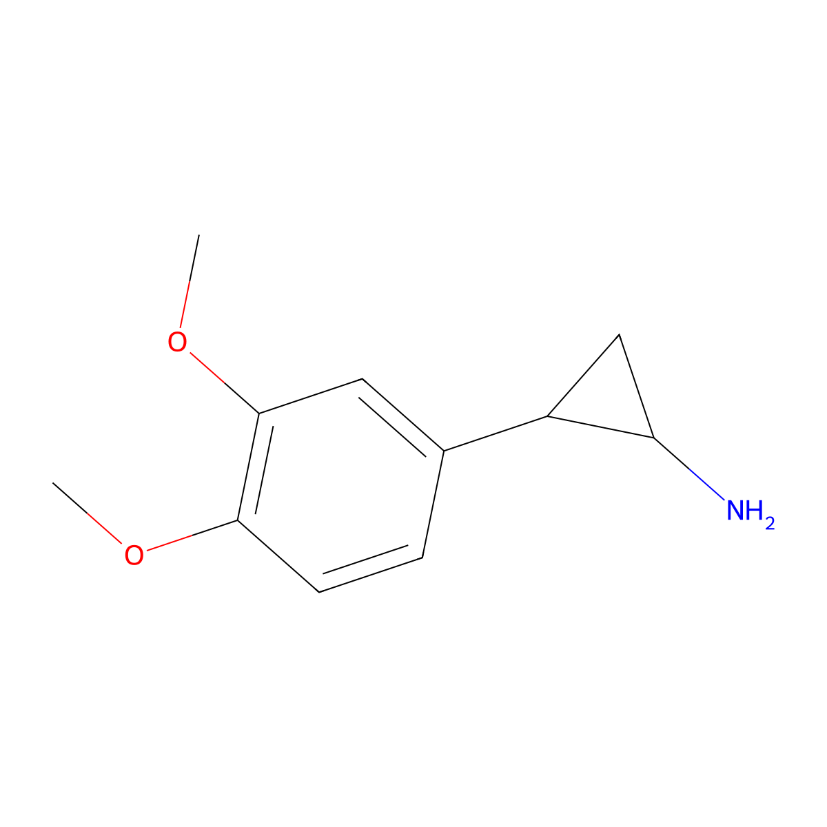 (1R,2S)-2-(3,4-Dimethoxyphenyl)cyclopropanamine molecular structure, CAS 773809-98-6