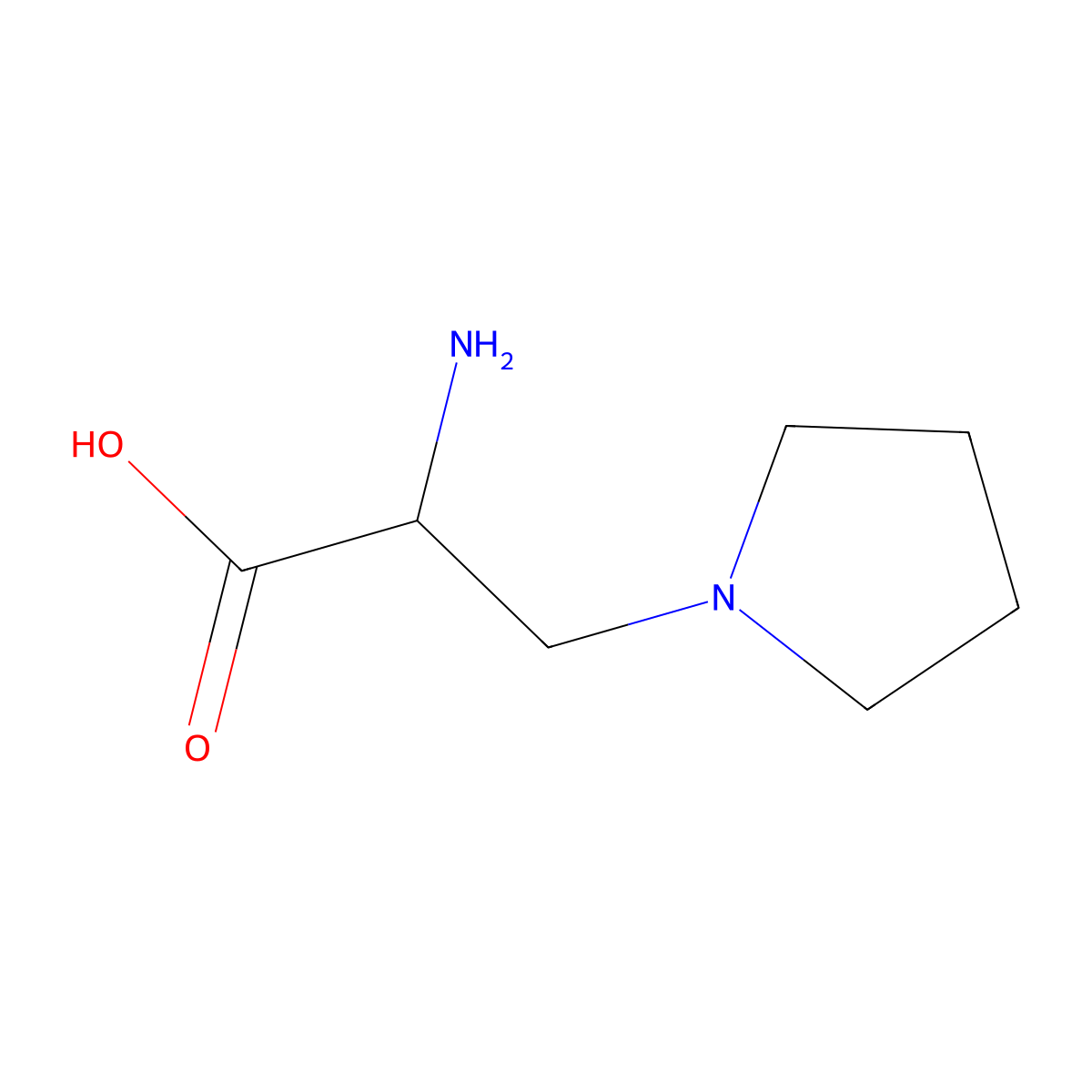 1-Pyrrolidinepropanoic acid, alpha-amino- molecular structure, CAS 773825-57-3
