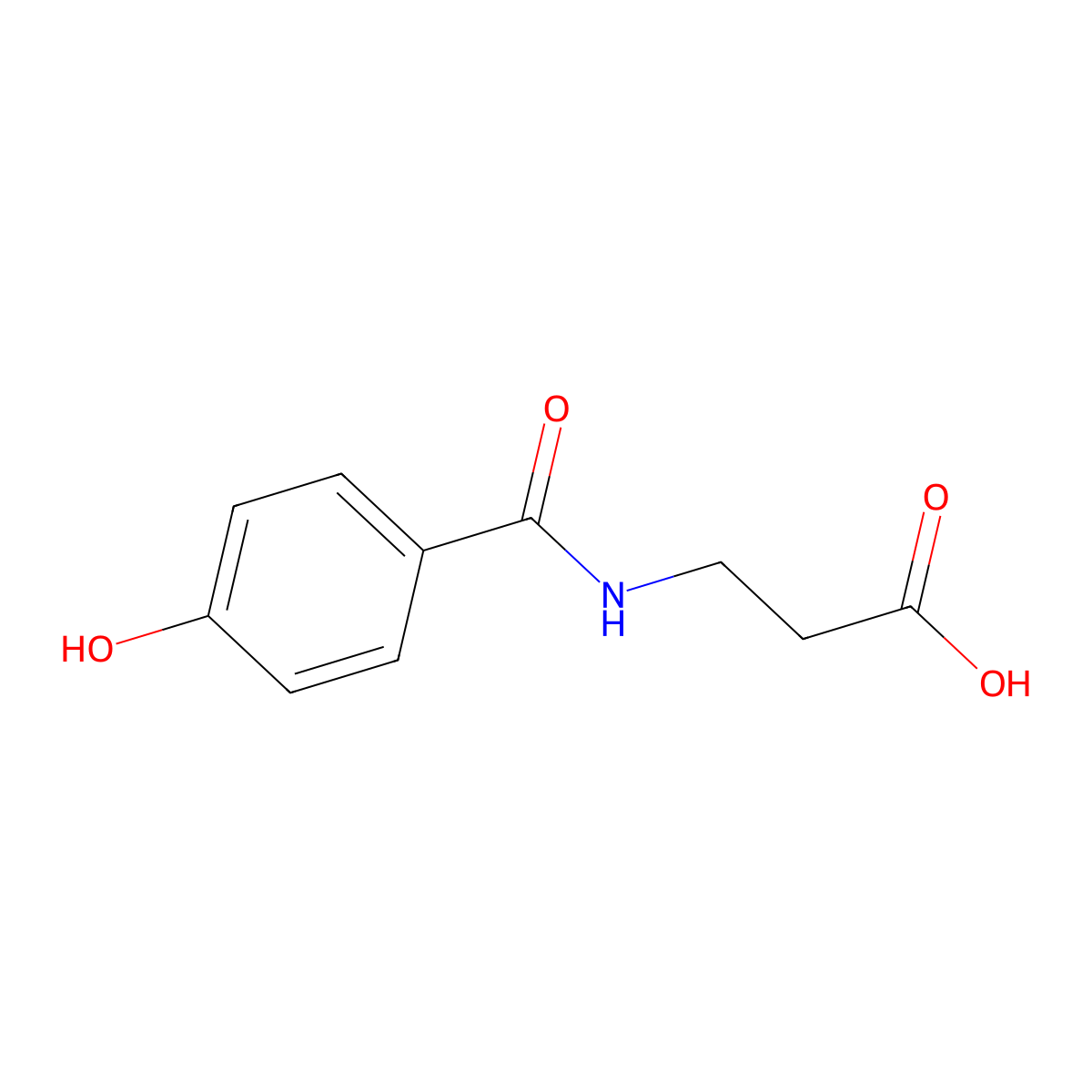 3-[(4-Hydroxybenzoyl)amino]propanoic acid molecular structure, CAS 773838-08-7