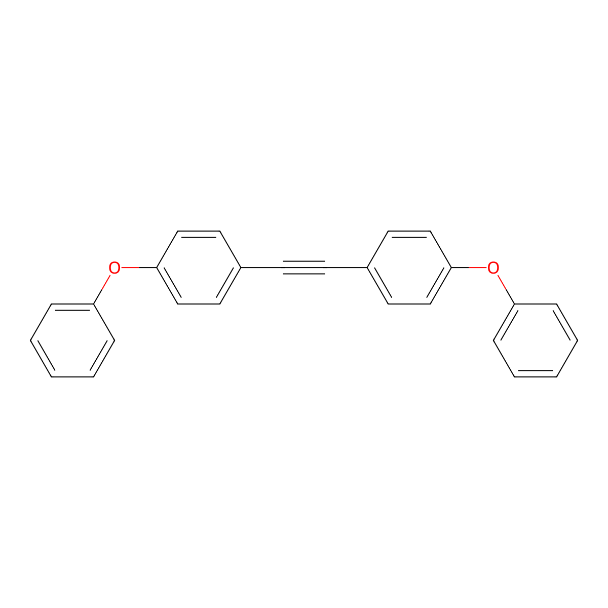 Bis(4-phenoxyphenyl)acetylene molecular structure, CAS 77384-56-6