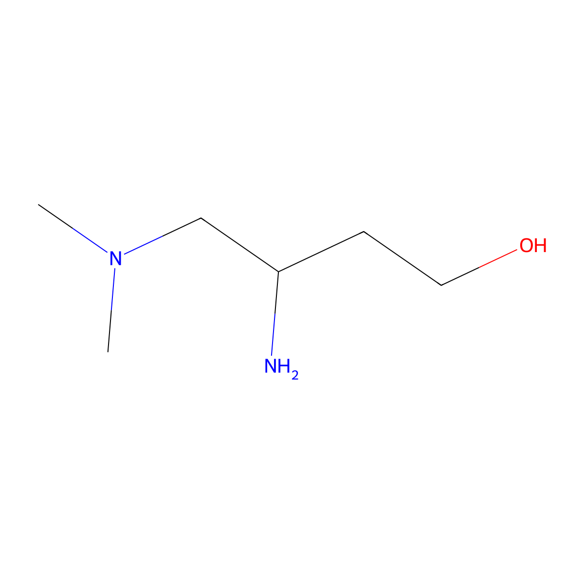 3-Amino-4-(dimethylamino)-1-butanol molecular structure, CAS 773841-56-8