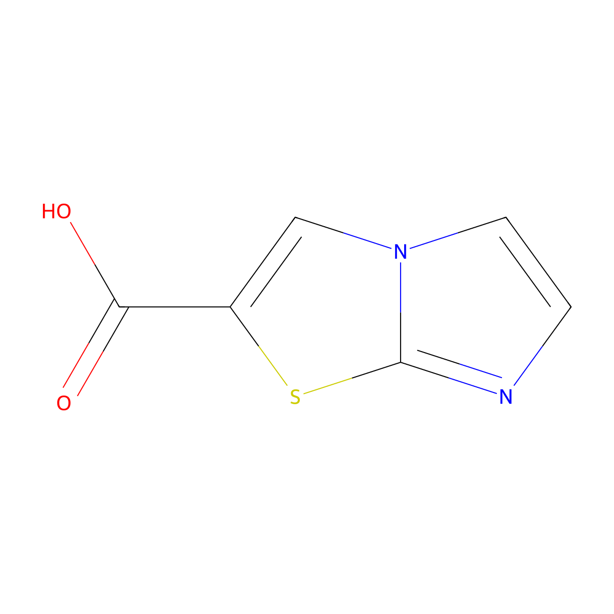 Imidazo(2,1-b)(1,3)thiazole-2-carboxylic acid molecular structure, CAS 773841-78-4