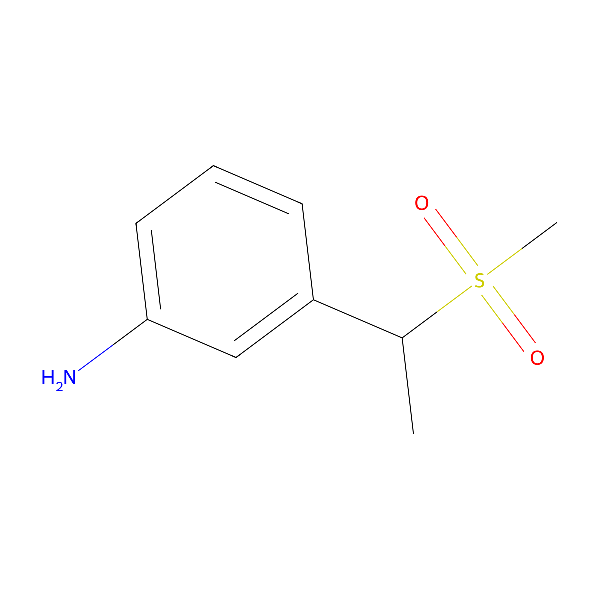 3-(1-Methanesulfonylethyl)aniline molecular structure, CAS 773846-47-2