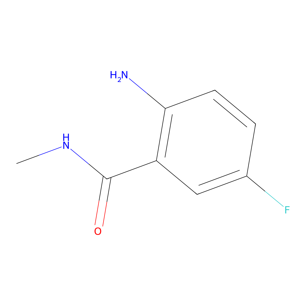 2-Amino-5-fluoro-N-methylbenzamide molecular structure, CAS 773846-62-1