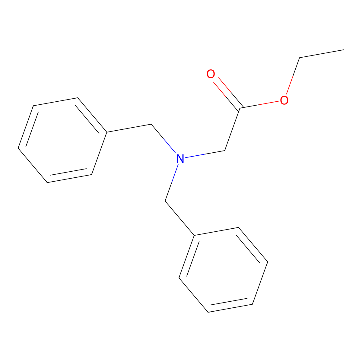 Ethyl 2-(dibenzylamino)acetate molecular structure, CAS 77385-90-1