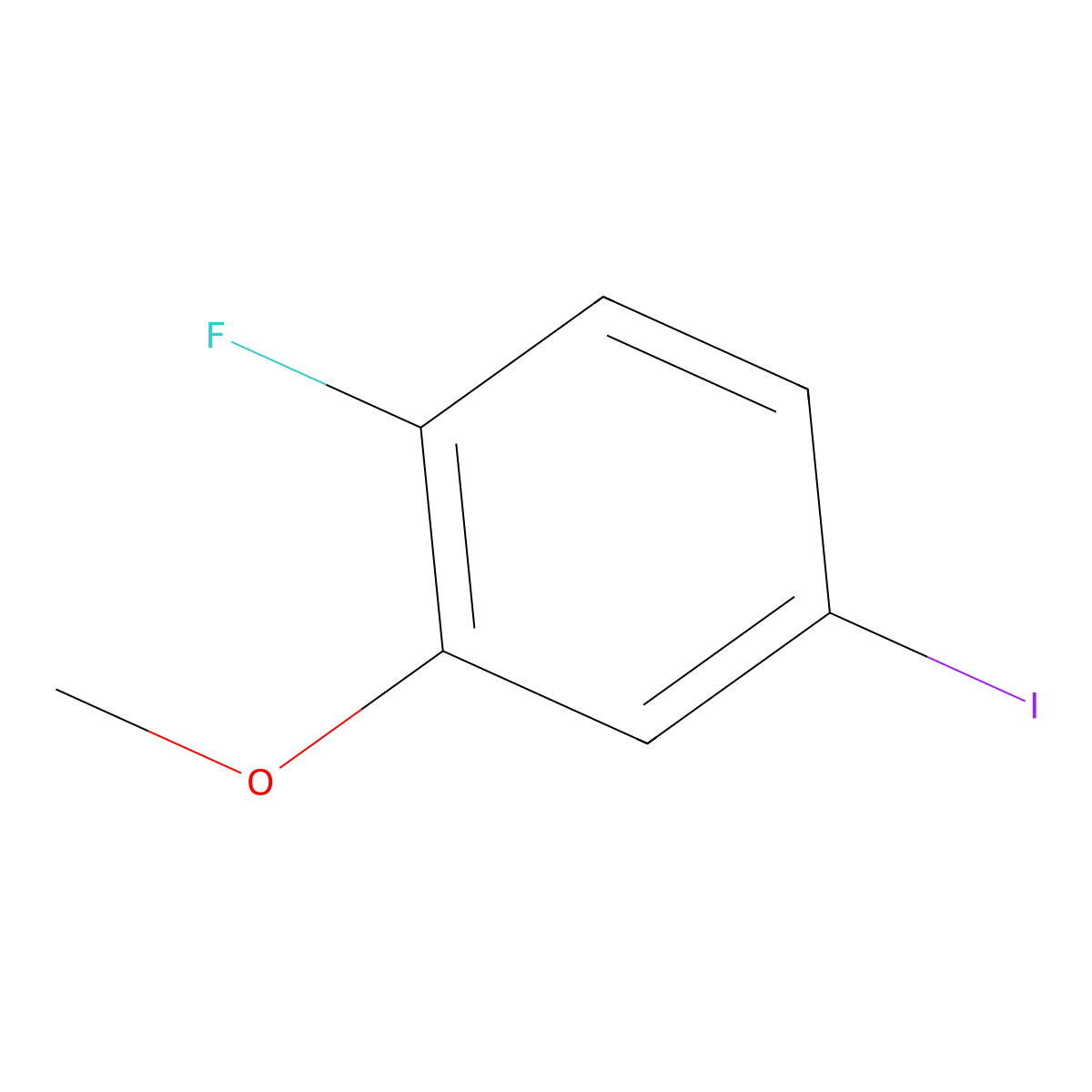 1-Fluoro-4-iodo-2-methoxybenzene molecular structure, CAS 773855-64-4
