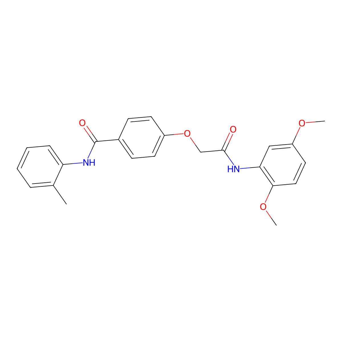 4-[2-(2,5-dimethoxyanilino)-2-oxoethoxy]-N-(2-methylphenyl)benzamide molecular structure, CAS 773860-35-8