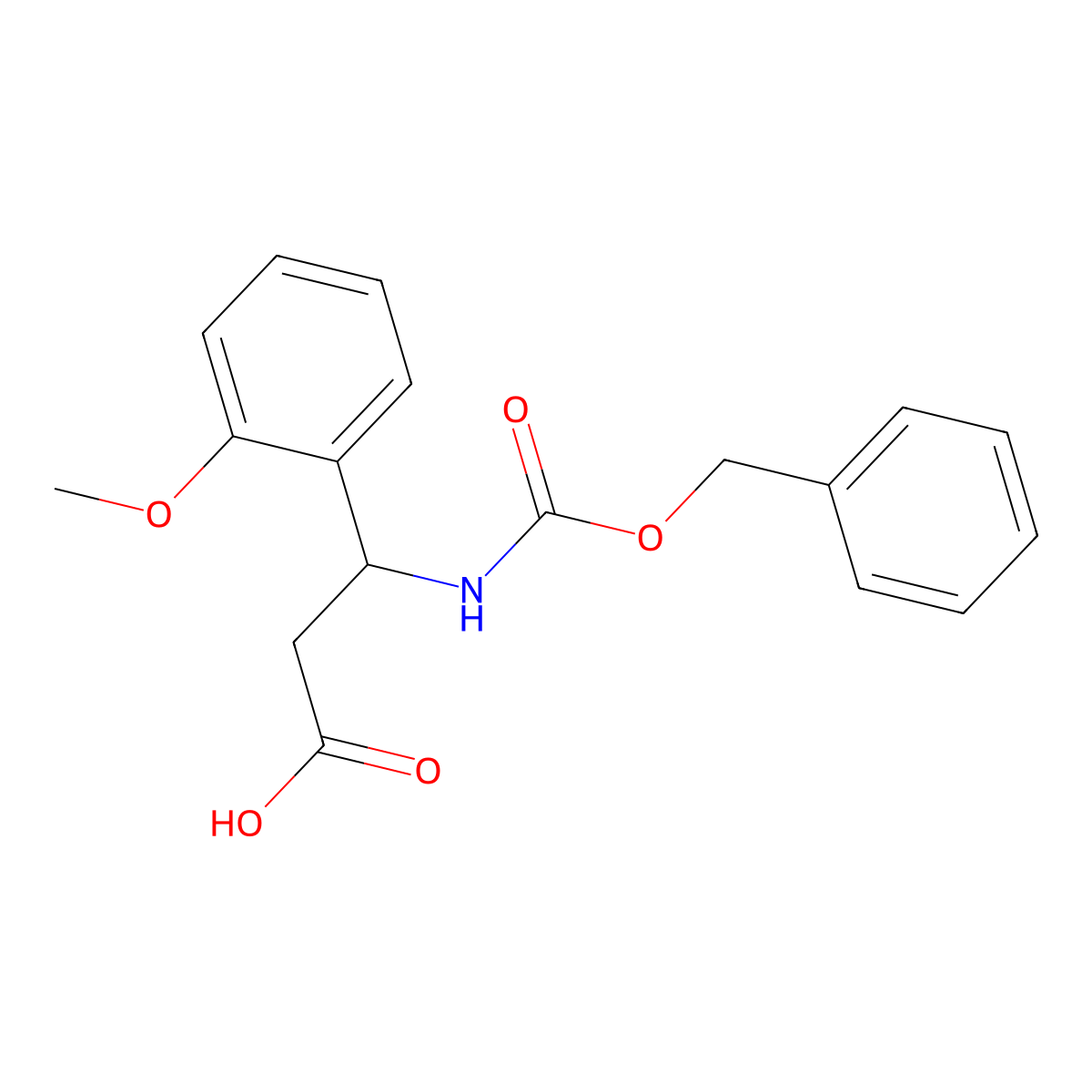 3-{[(Benzyloxy)carbonyl]amino}-3-(2-methoxyphenyl)propanoic acid molecular structure, CAS 773867-54-2
