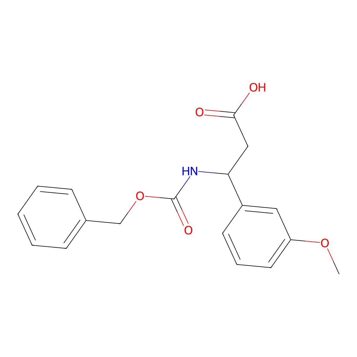 3-(((Benzyloxy)carbonyl)amino)-3-(3-methoxyphenyl)propanoic acid molecular structure, CAS 773867-55-3