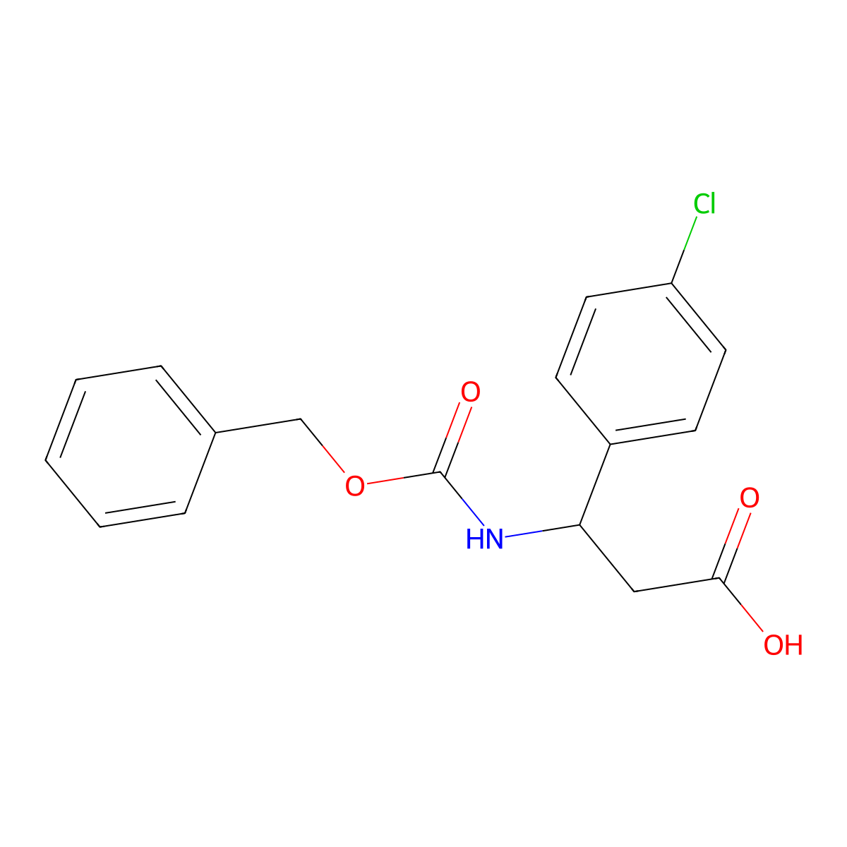 3-(((Benzyloxy)carbonyl)amino)-3-(4-chlorophenyl)propanoic acid molecular structure, CAS 773867-63-3
