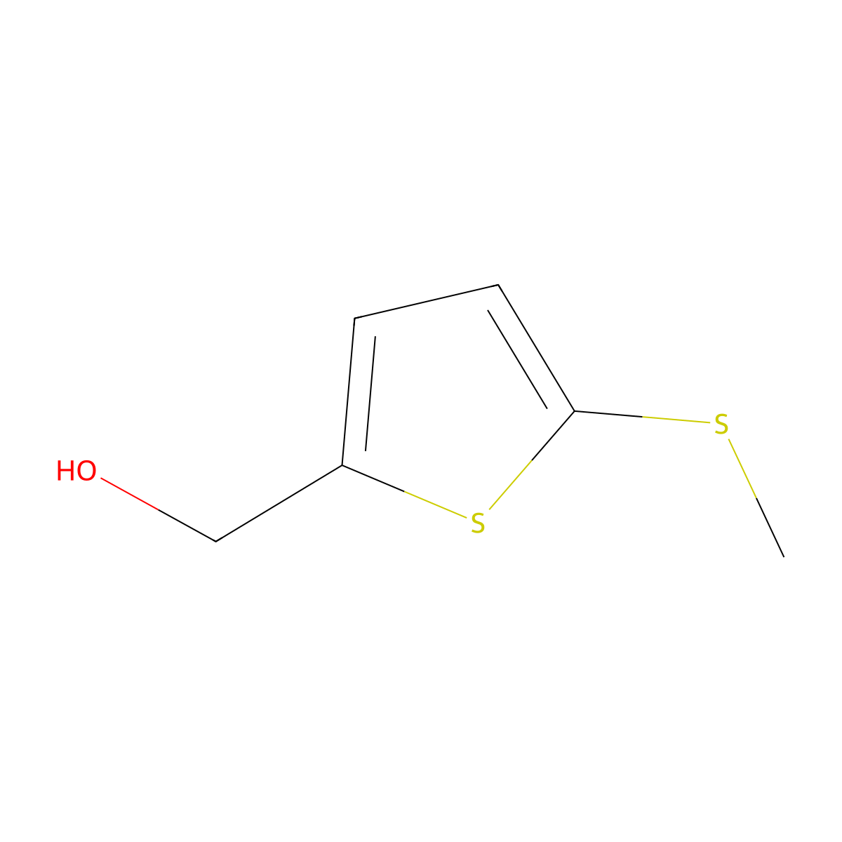 [5-(Methylsulfanyl)thiophen-2-yl]methanol molecular structure, CAS 773868-47-6