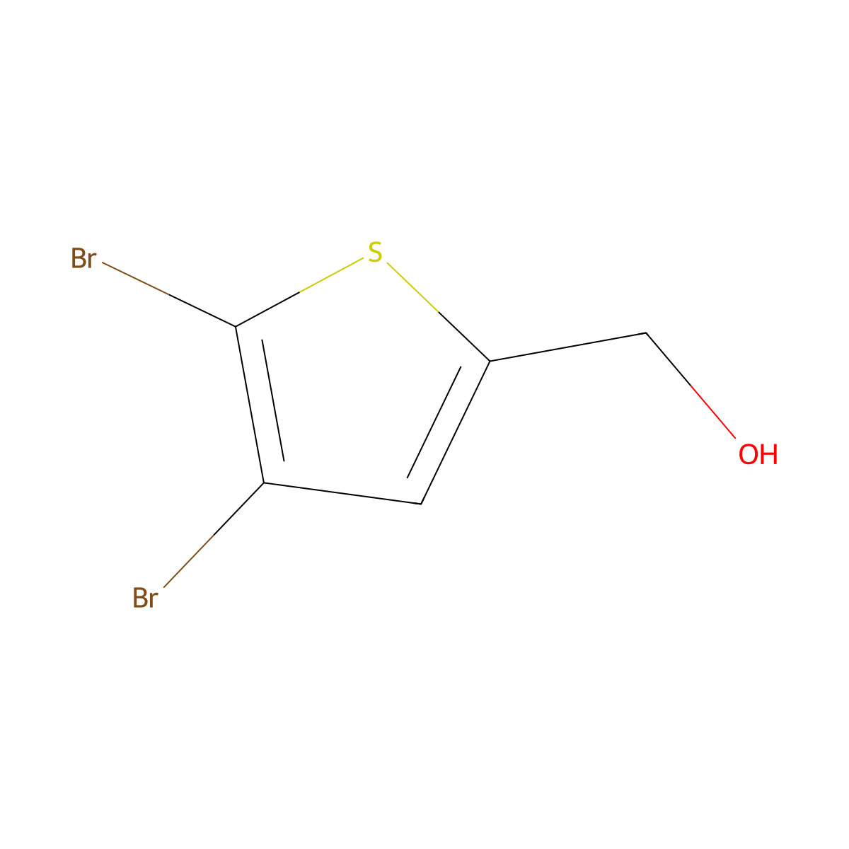 (4,5-Dibromothiophen-2-yl)methanol molecular structure, CAS 773868-55-6