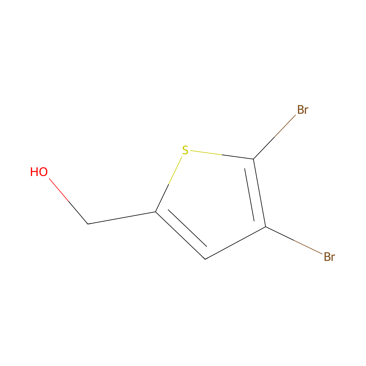 (4,5-Dibromothiophen-2-yl)methanol molecular structure, CAS 773868-55-6