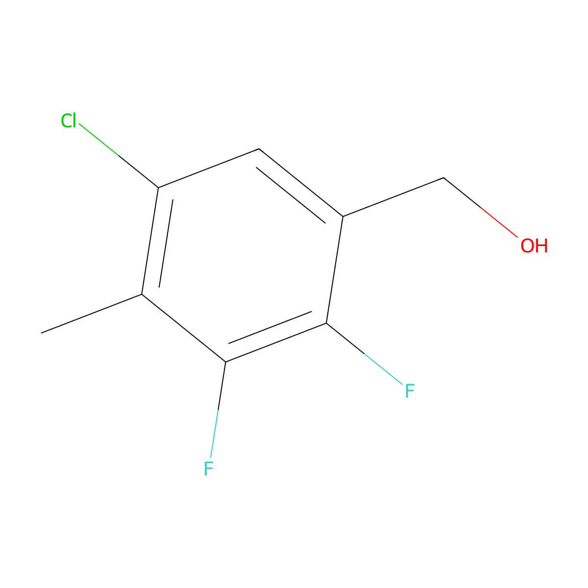 (5-Chloro-2,3-difluoro-4-methylphenyl)methanol molecular structure, CAS 773868-65-8