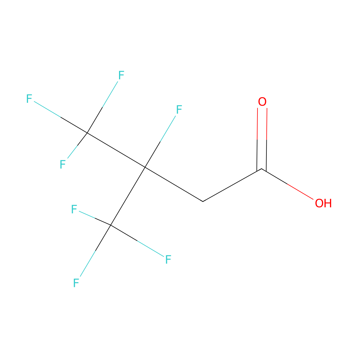 3,4,4,4-Tetrafluoro-3-(trifluoromethyl)butanoic acid molecular structure, CAS 773869-22-0