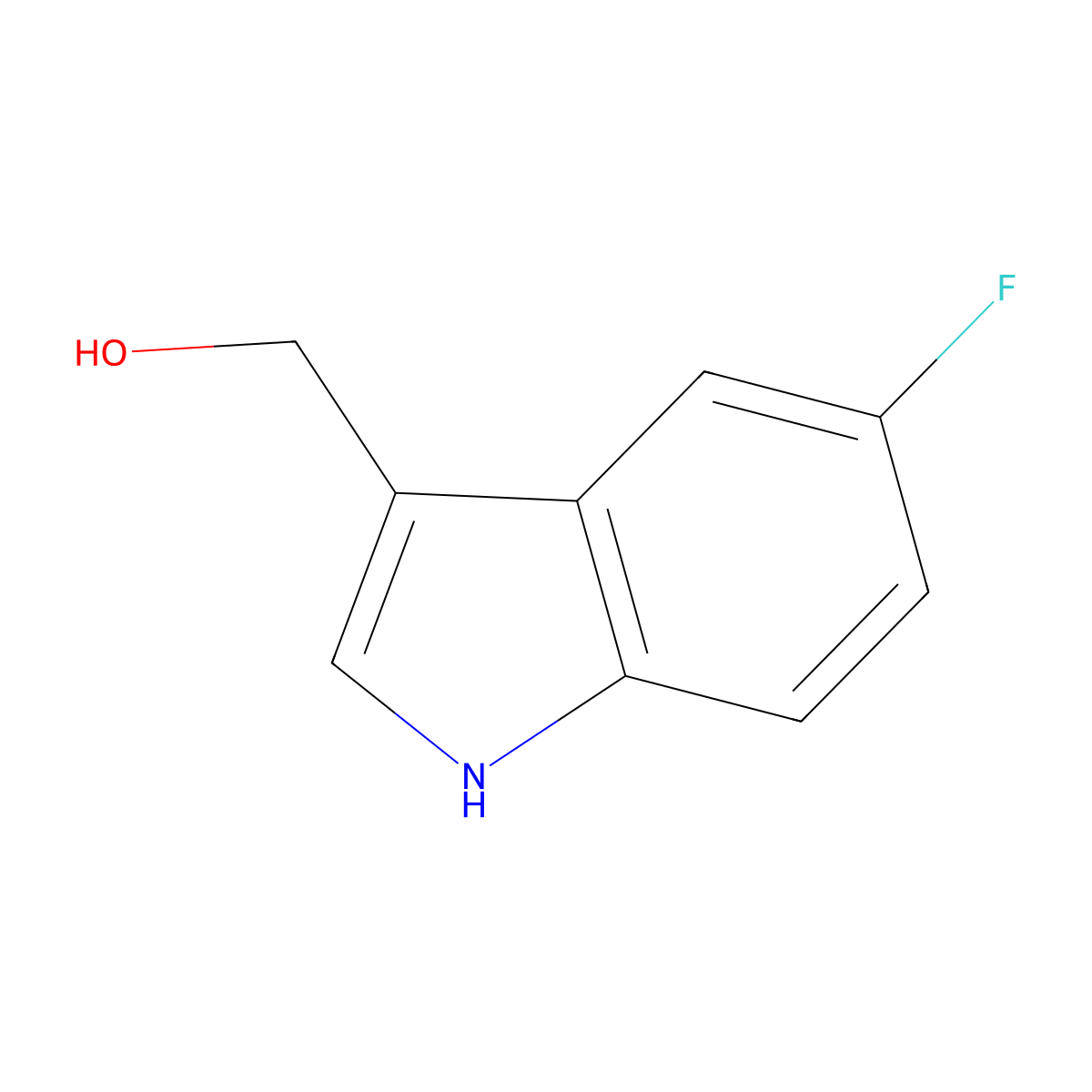 (5-fluoro-1H-indol-3-yl)methanol molecular structure, CAS 773869-43-5
