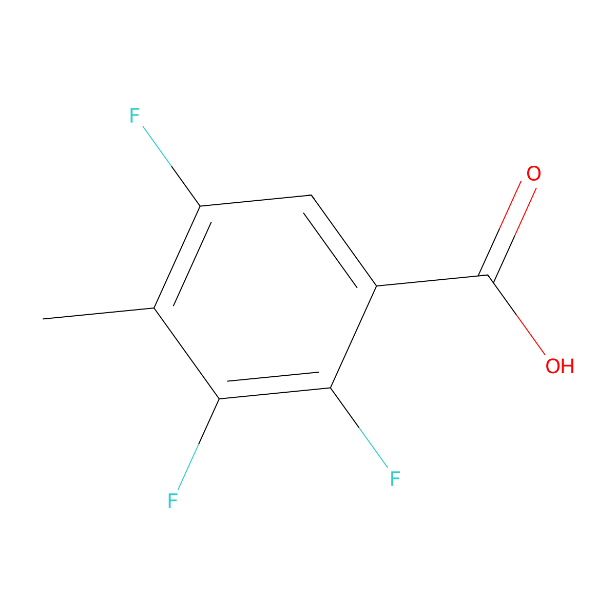 2,3,5-Trifluoro-4-methylbenzoic acid molecular structure, CAS 773869-50-4
