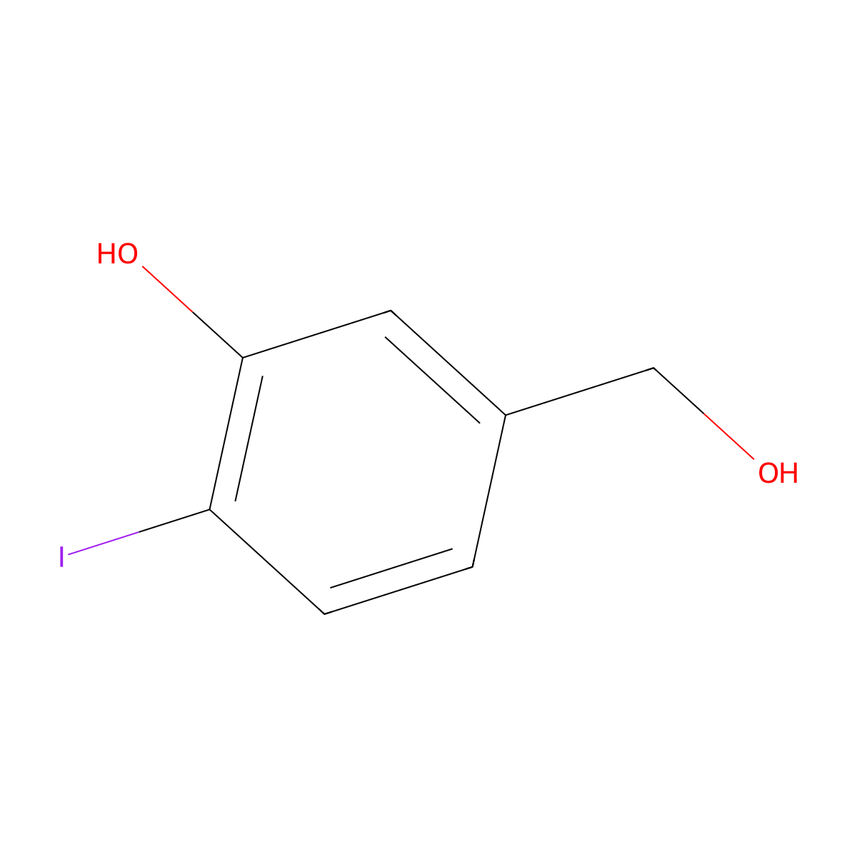 5-(Hydroxymethyl)-2-iodophenol molecular structure, CAS 773869-57-1