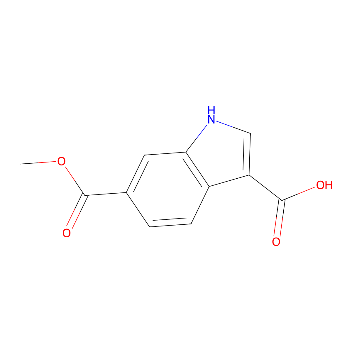 6-(Methoxycarbonyl)-1H-indole-3-carboxylicacid molecular structure, CAS 773869-62-8
