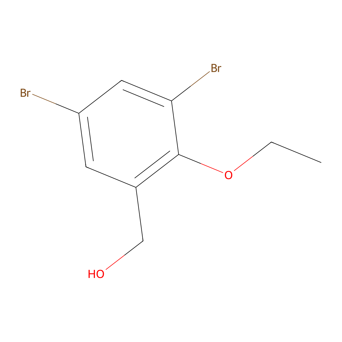 (3,5-Dibromo-2-ethoxyphenyl)methanol molecular structure, CAS 773869-73-1