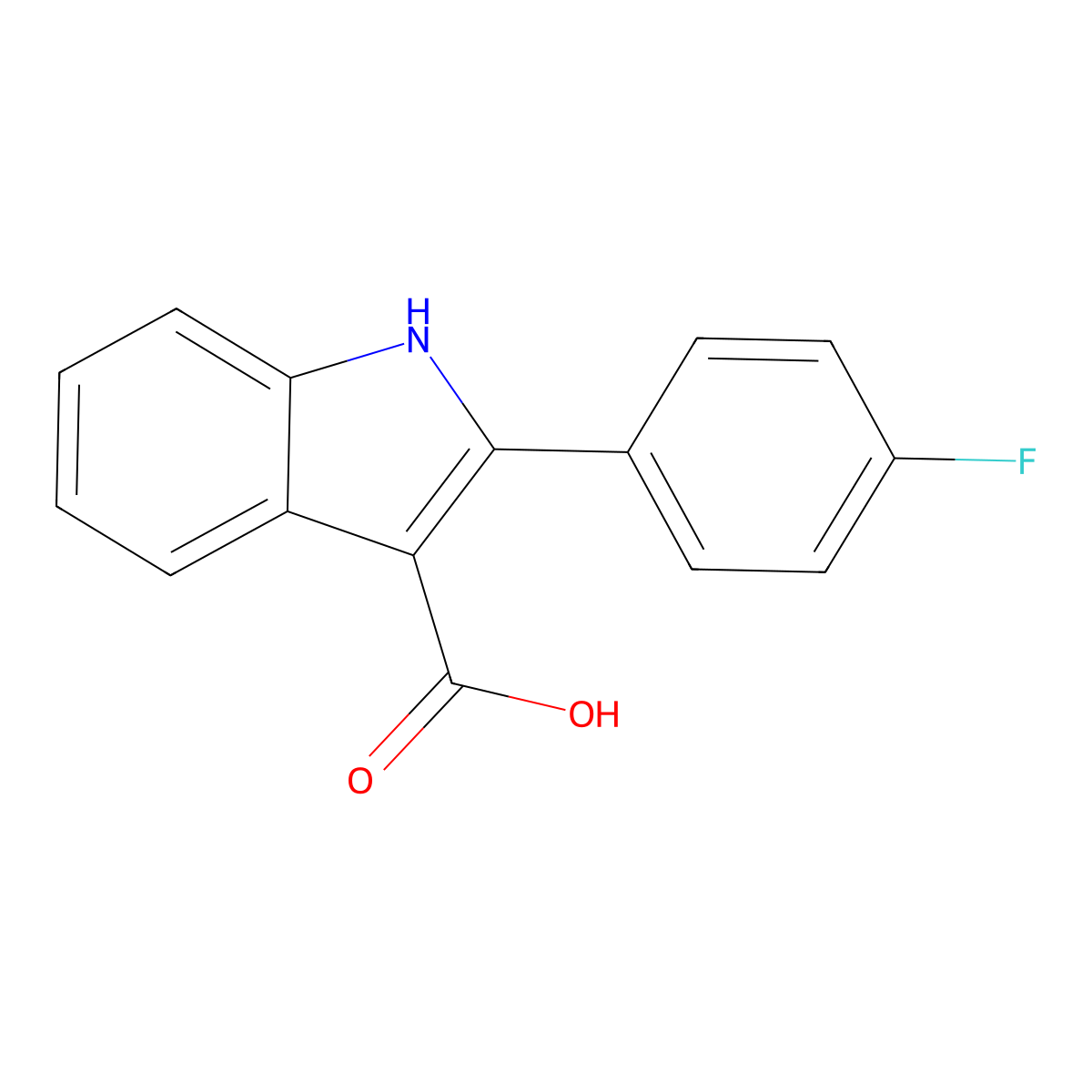 2-(4-fluorophenyl)-1H-indole-3-carboxylic acid molecular structure, CAS 773870-18-1