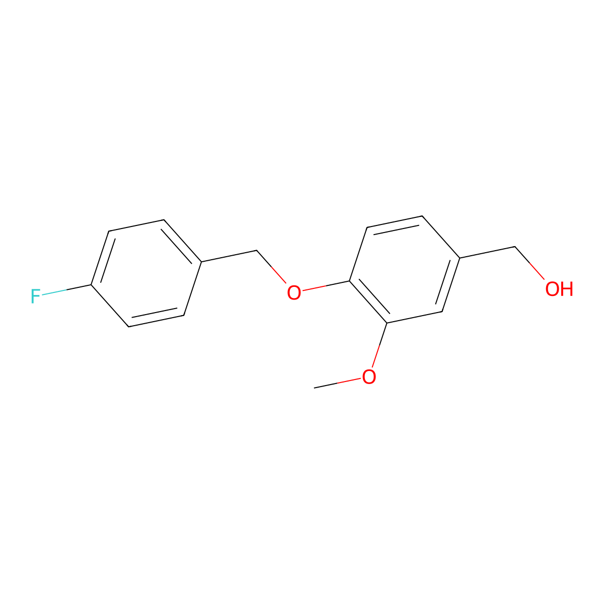 {4-[(4-Fluorobenzyl)oxy]-3-methoxyphenyl}methanol molecular structure, CAS 773870-30-7