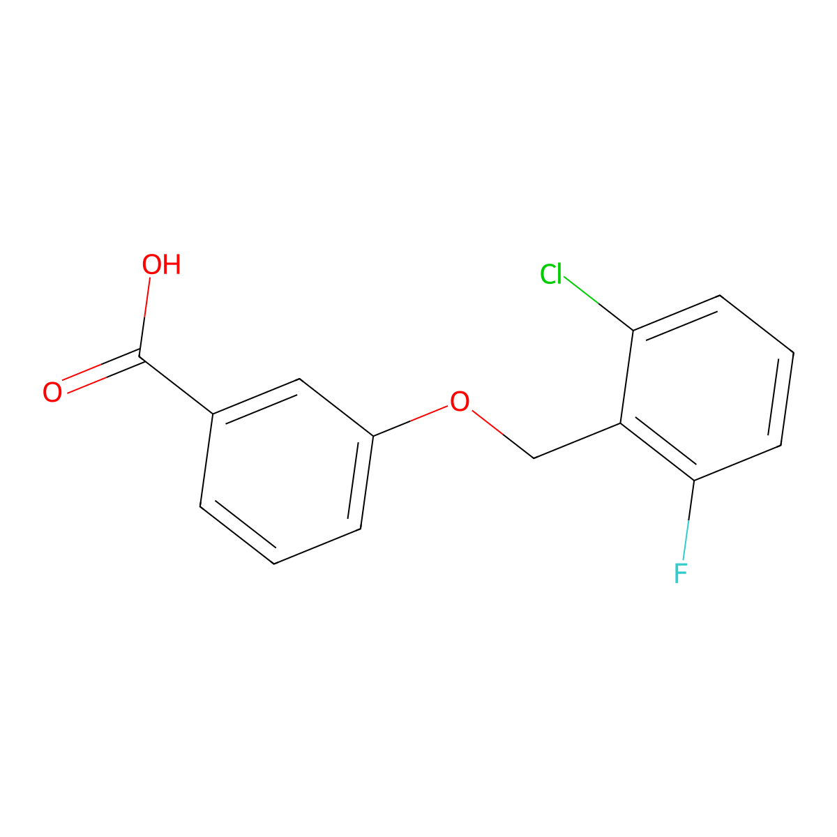 3-[(2-Chloro-6-fluorobenzyl)oxy]benzoic acid molecular structure, CAS 773870-40-9