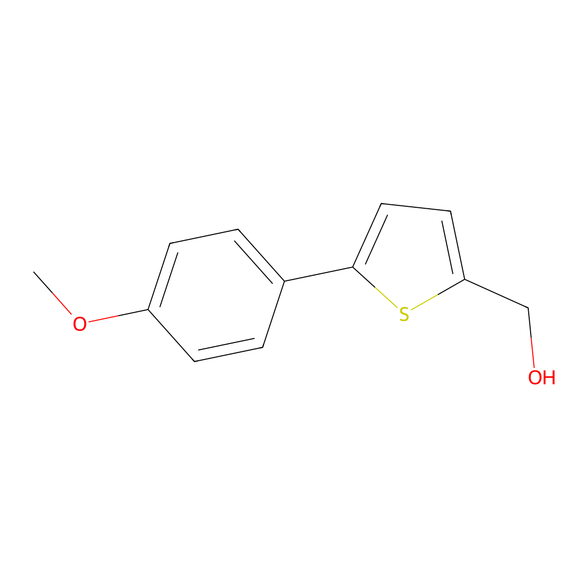5-(4-Methoxyphenyl)-2-thiophenemethanol molecular structure, CAS 773870-69-2