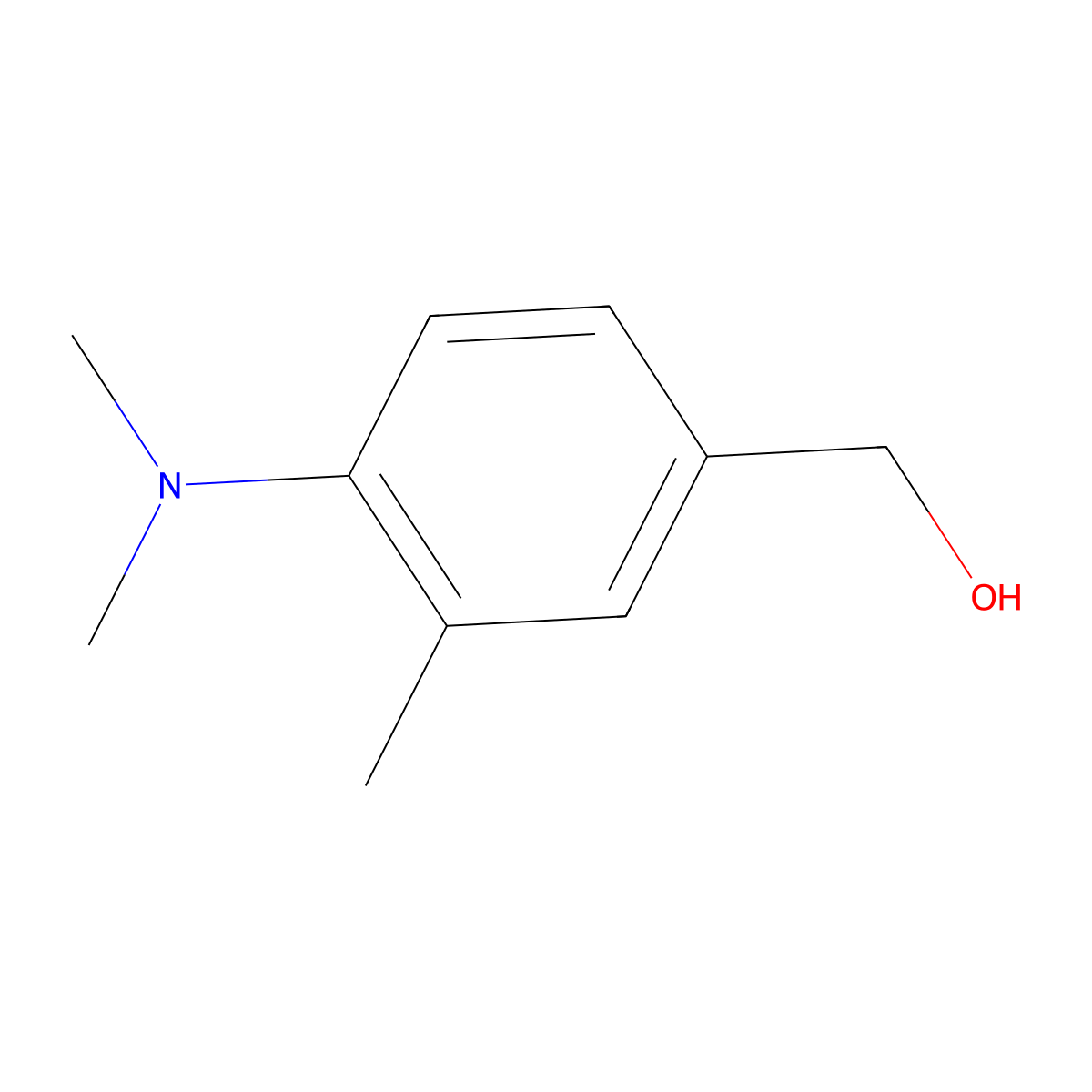 (4-(Dimethylamino)-3-methylphenyl)methanol molecular structure, CAS 773871-29-7