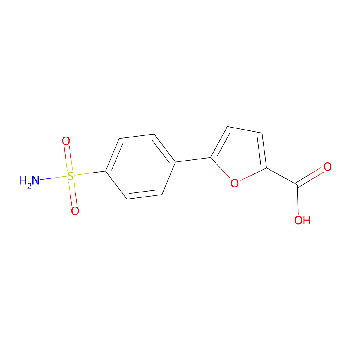 5-(4-Sulfamoylphenyl)furan-2-carboxylic acid molecular structure, CAS 773871-34-4