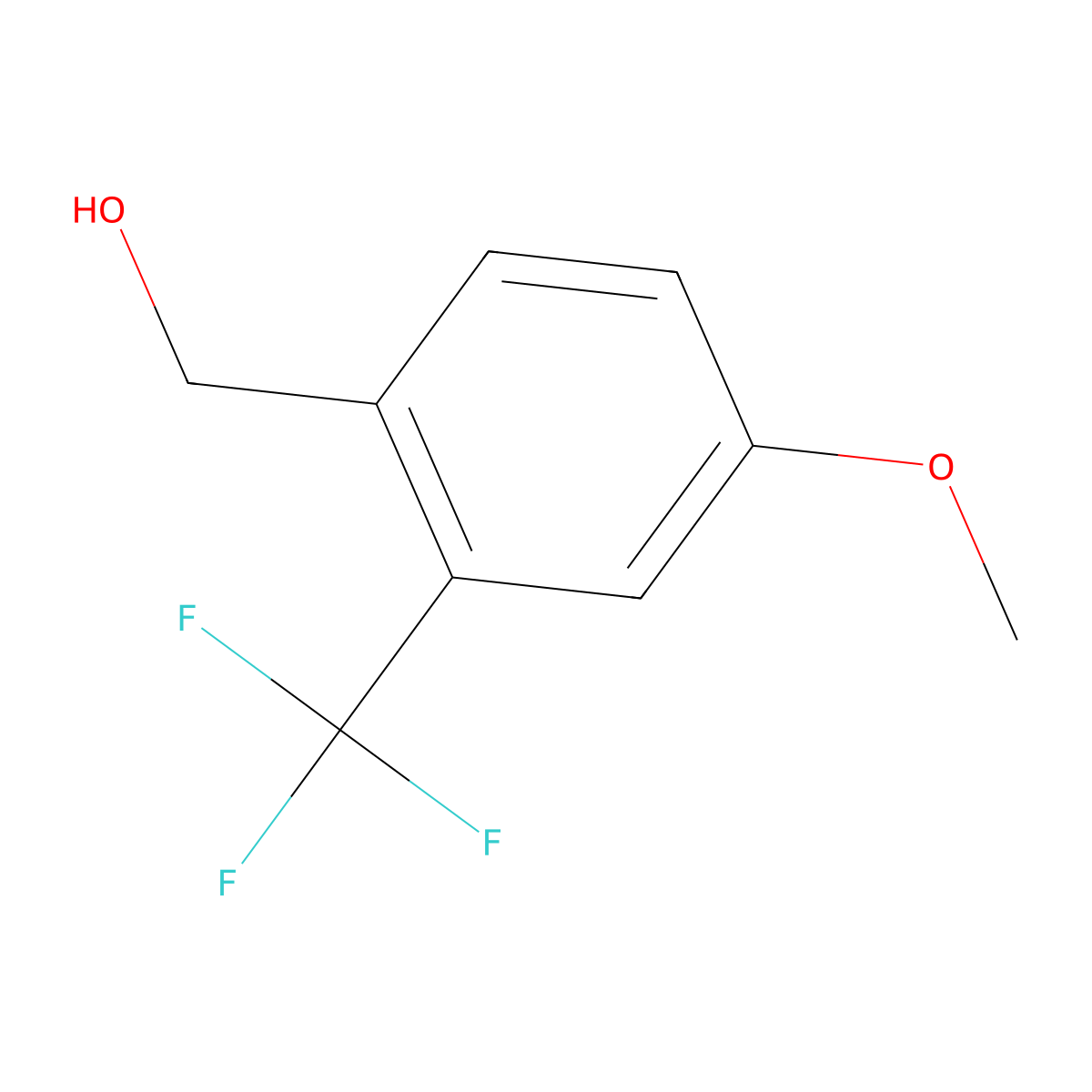 4-Methoxy-2-(trifluoromethyl)benzyl alcohol molecular structure, CAS 773871-39-9