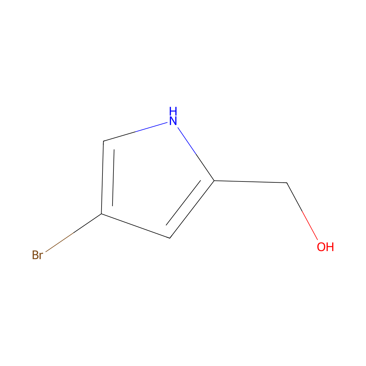 (4-Bromo-1H-pyrrol-2-yl)methanol molecular structure, CAS 773871-93-5